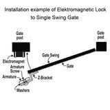 Aleko Electromagnetic Lock - LM176 - 24V