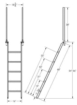 72" EZ Deck Step® Semi-Trailer Step Ladder for 36" to 66" Deck Heights