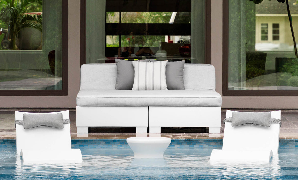 Ledge Lounger Affinity Square Sunbed with Backrest Cushions