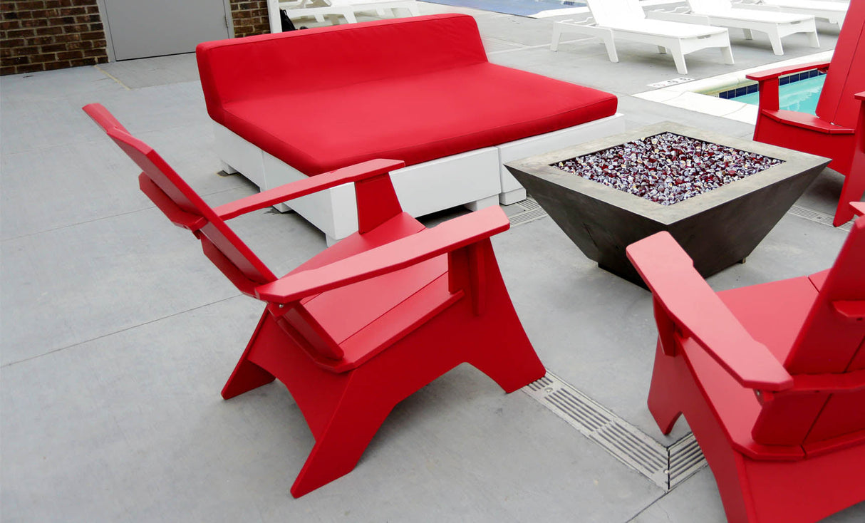 Ledge Lounger Affinity Square Sunbed with Backrest Cushions