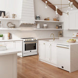 FORNO Espresso Bari 30" 400 CFM Under Cabinet Range Hood in White with Silver Handles, FRHUC5255-30WHT