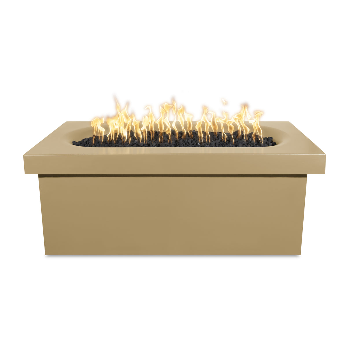 The Outdoor Plus Ramona Rectangular Concrete Fire Table plus Free Cover