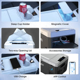 Mini Solar Powered Car Fridge Freezer, 29 Quarts