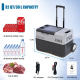 Pro Portable Solar Fridge Freezer, 32 Quarts