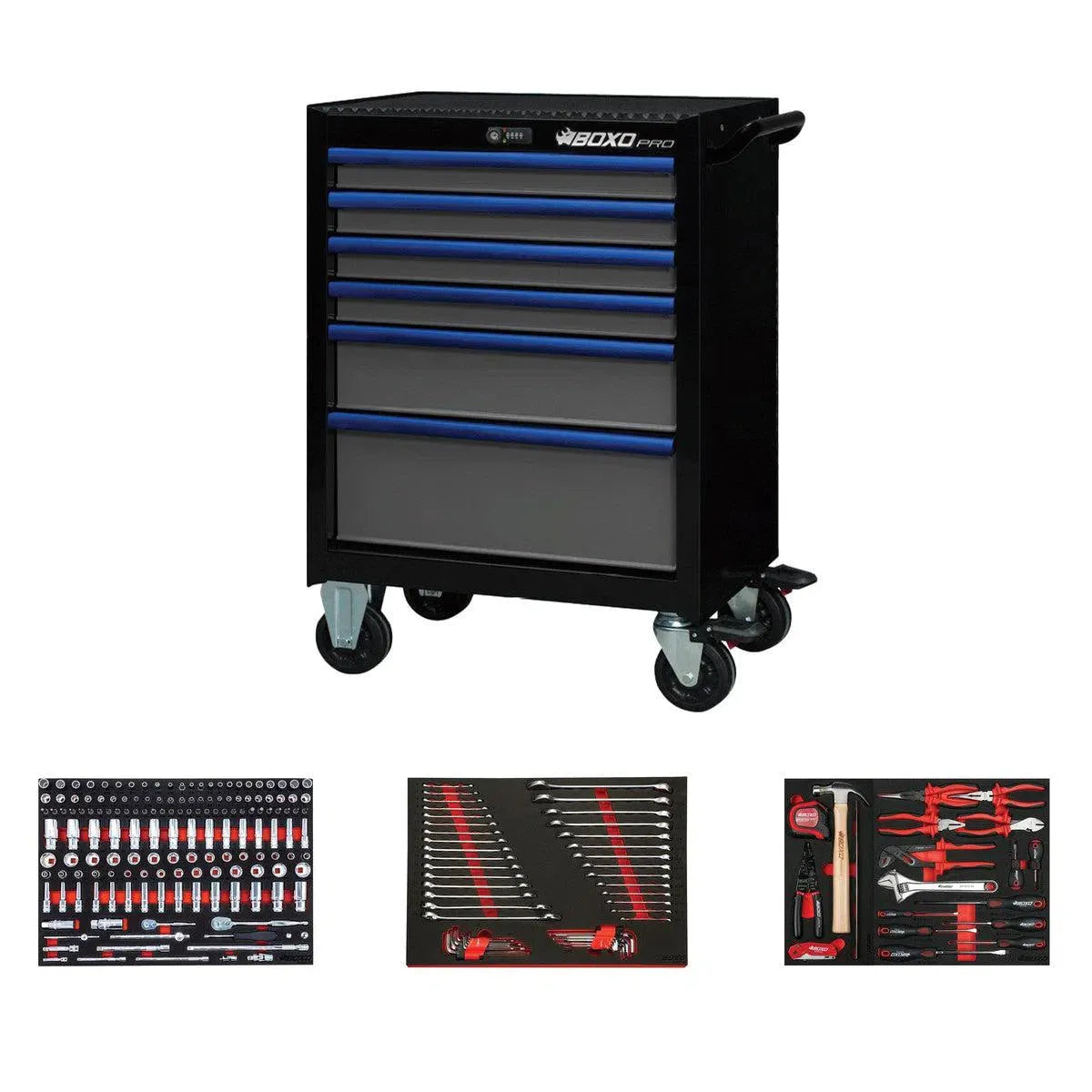 Boxo Pro Series | Loaded 26" 6-Drawer Rolling Tool Box