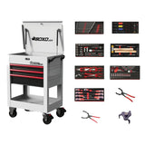 Boxo Pro Series | 28" 3-Drawer Flip-Top Service Cart with Quick Service Master Tool Set
