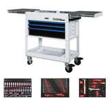 Boxo Pro Series | Loaded 35" 3-Drawer Slide-Top Service Cart Tool Box