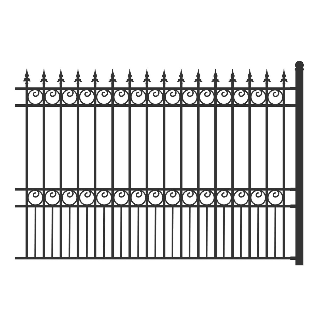 Aleko Steel Fence - LONDON Style - 8 x 5 Ft