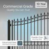 Aleko Steel Dual Swing Driveway Gate - LONDON Style - 14 x 6 Feet