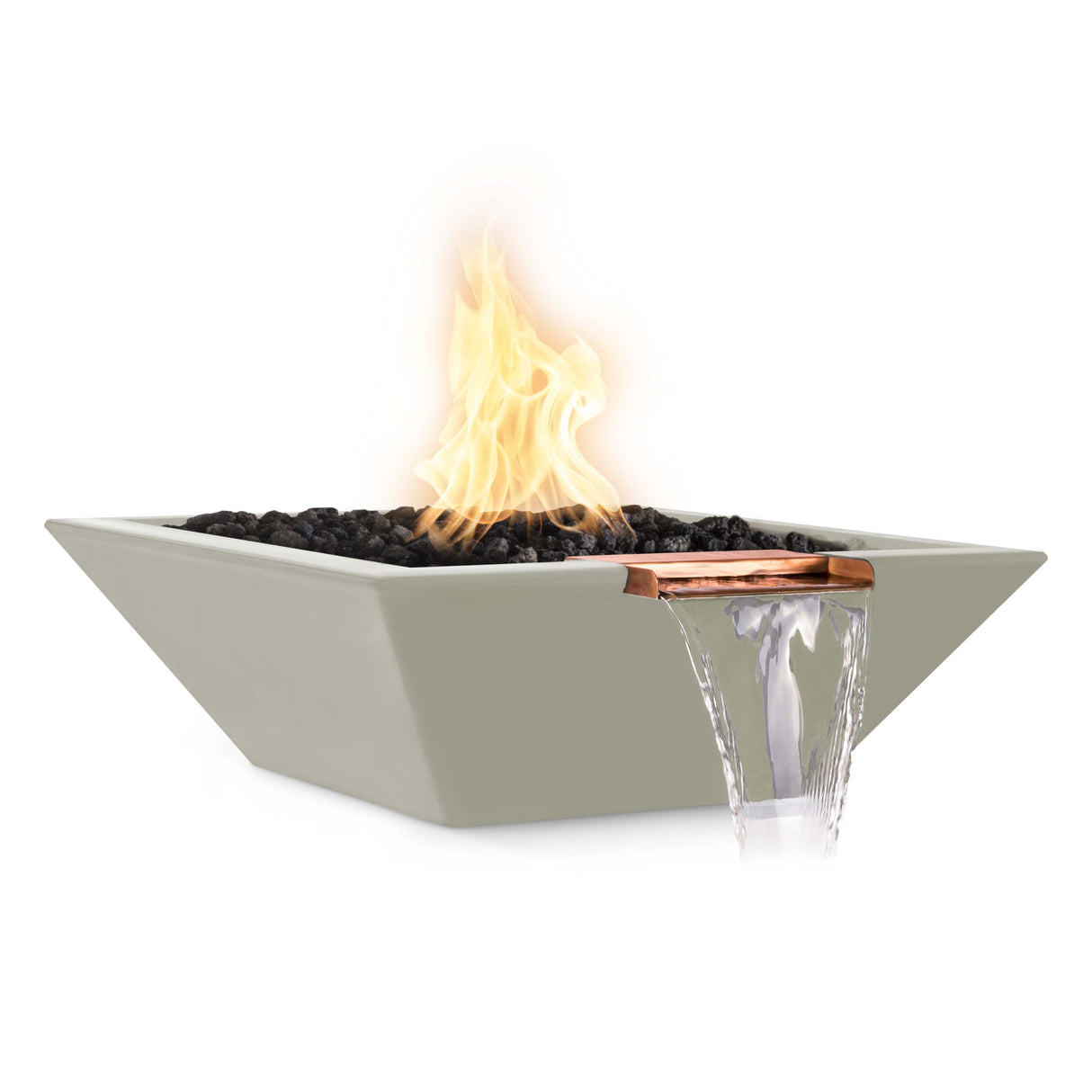 The Outdoor Plus Maya Concrete Fire & Water Bowl plus Free Cover