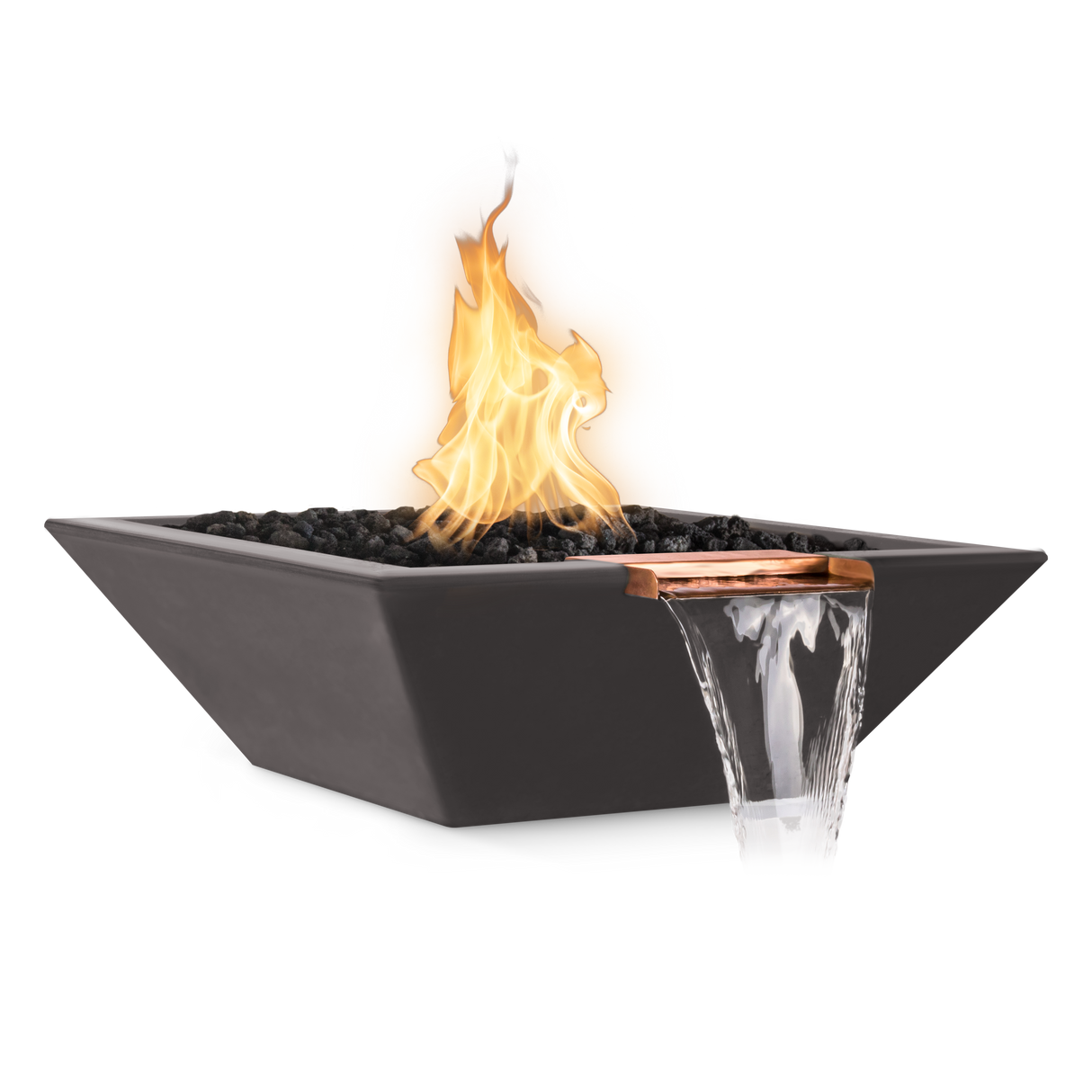 The Outdoor Plus Maya Concrete Fire & Water Bowl plus Free Cover