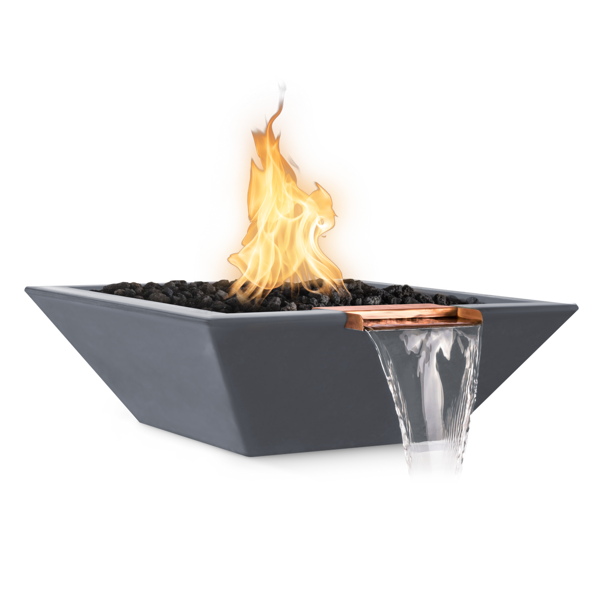 The Outdoor Plus Maya Concrete Fire & Water Bowl plus Free Cover
