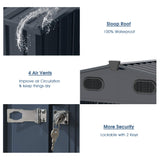 10'x20' Metal Garage Shed with Double Front Doors, Side Entry Door