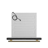 FORNO Espresso Capoliveri 30" 1.2 cu. ft. Built-In Microwave Drawer in Black with Silver Handles, FMWDR3000-30BLK