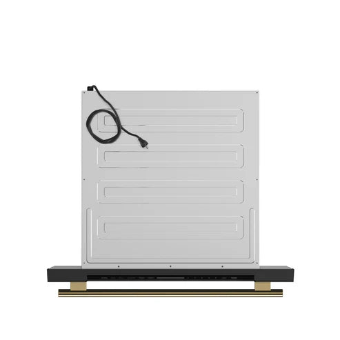 FORNO Espresso Capoliveri 30" 1.2 cu. ft. Built-In Microwave Drawer in Black with Antique Brass Handles, FMWDR3000-30BLK