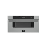 FORNO Capoliveri 30" 1.2 cu. ft. Built-In Microwave Drawer in Stainless Steel, FMWDR3000-30