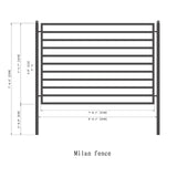 Aleko Steel Fence – MILAN Style – 8x5 ft.