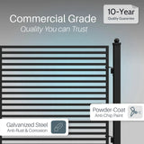 Aleko Steel Dual Swing Driveway Gate - MILAN Style - 12 x 6 Feet