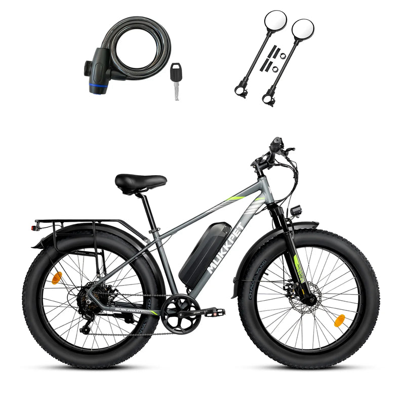 Mukkpet Suburban 750W Fat Tire Electric Bike