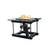 The Outdoor Plus Newton Powder Coated Fire Pit / Chain Support