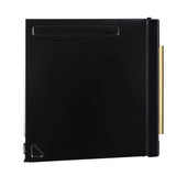FORNO Fornace 30" 1.5 cu. ft. 300 CFM Over The Range Microwave in Black with Antique Brass Accents, FOTR3038-30BLK