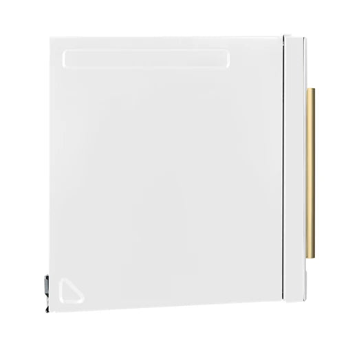 FORNO Fornace 30" 1.5 cu. ft. 300 CFM Over The Range Microwave in White with Antique Brass Accents, FOTR3038-30WHT