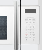 FORNO Fornace 30" 1.5 cu. ft. 300 CFM Over The Range Microwave in White with Silver Accents, FOTR3038-30WHT