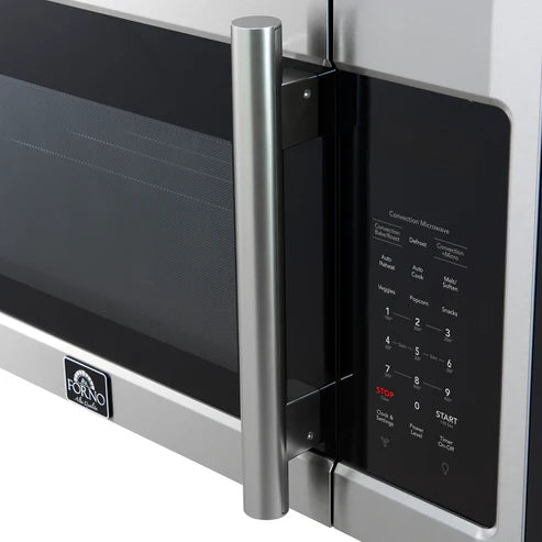 FORNO Fornace 30" 1.5 cu. ft. 300 CFM Over The Range Microwave in Stainless Steel, FOTR3038-30