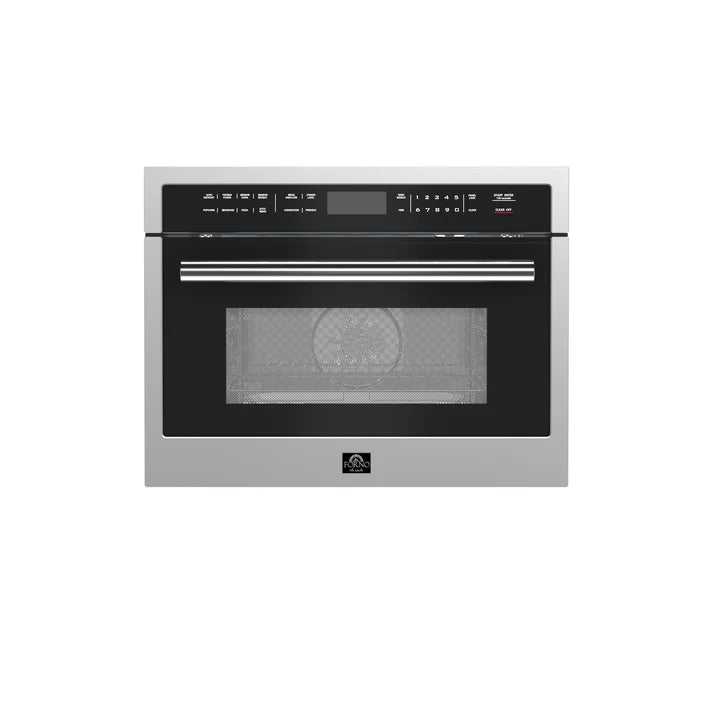 FORNO Oliena 24" 1.6 cu.ft  Built-In Microwave Oven in Stainless Steel, FMWDR3093-24