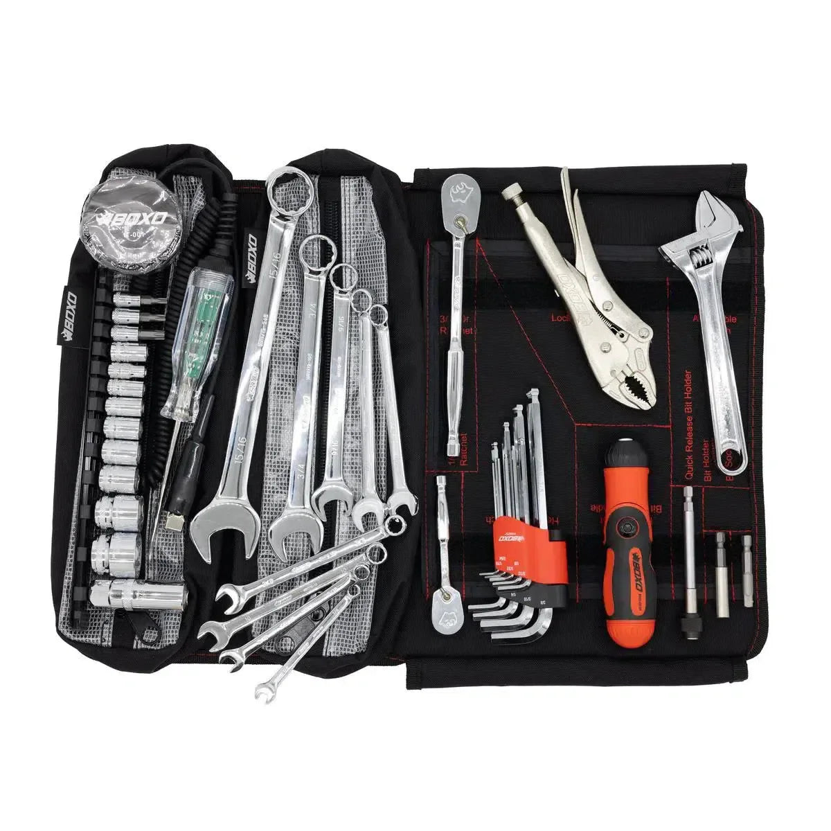 Boxo Motorcycle Roll | 48-Piece Motorcycle Tool Kit