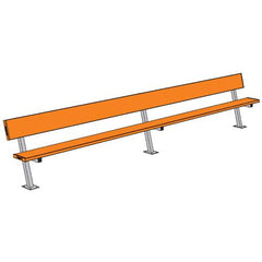 15' Player Bench w/Seat Back (Surface Mount)