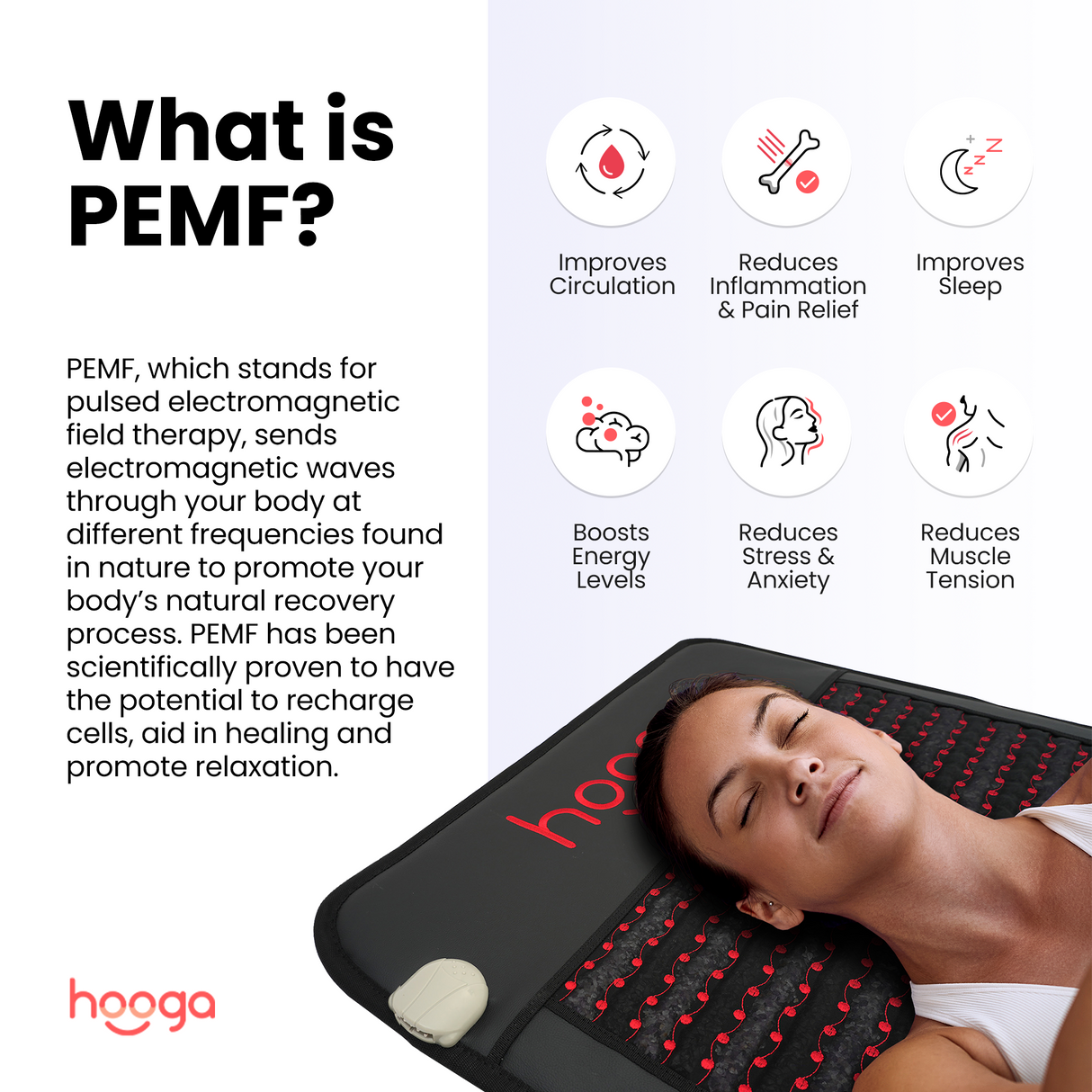 Hooga PEMF Mat with Infrared Heat Mat