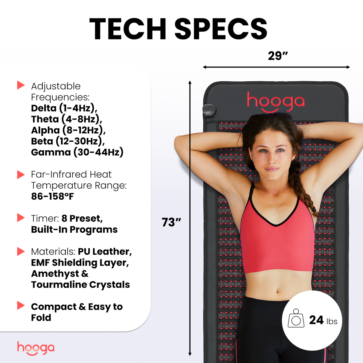 Hooga PEMF Mat with Infrared Heat Mat