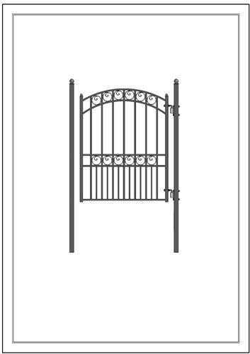 Aleko Steel Pedestrian Gate - PARIS Style - 5 ft