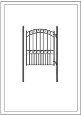 Aleko Steel Pedestrian Gate - PARIS Style - 5 ft