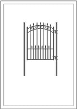 Aleko Steel Pedestrian Gate - PRAGUE Style - 5 ft