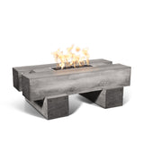 The Outdoor Plus Palo Wood Grain Concrete Fire Pit plus Free Cover