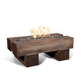 The Outdoor Plus Palo Wood Grain Concrete Fire Pit plus Free Cover