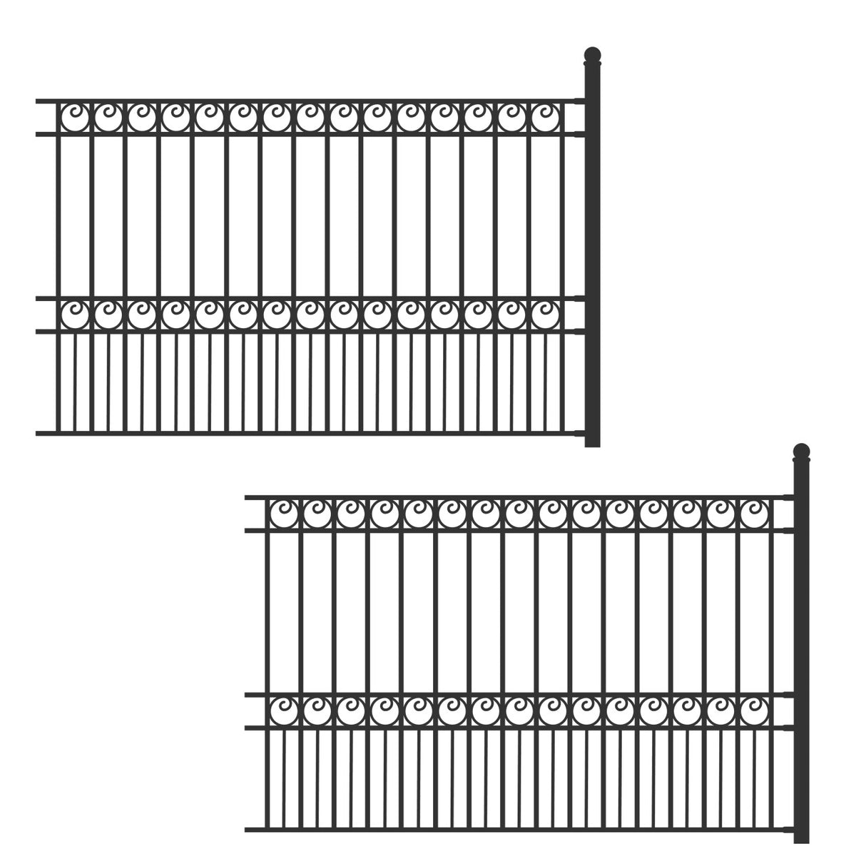 Aleko 2-Panel Fence Kit – PARIS Style – 8x5 ft. Each