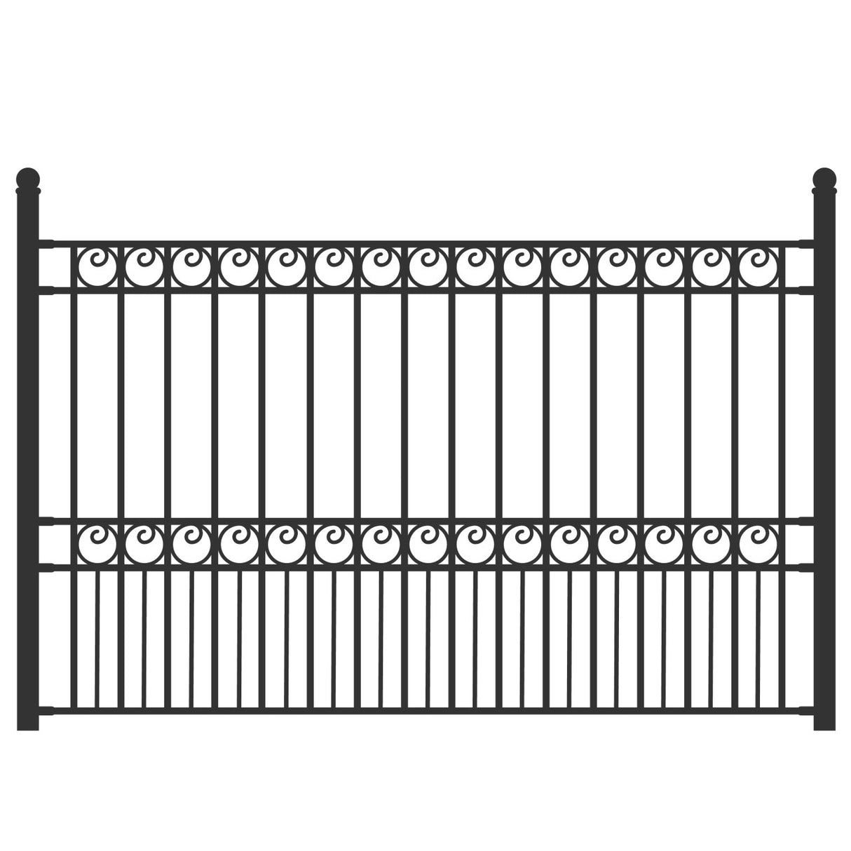 Aleko 2-Panel Fence Kit – PARIS Style – 8x5 ft. Each