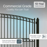 Aleko Steel Dual Swing Driveway Gate - PARIS Style - 12 x 6 Feet