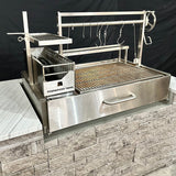 Tagwood BBQ XL Built-In Santa Maria Argentine Wood Fire & Charcoal Gaucho Grill OPEN FIRE COOKING | BBQ25SS -