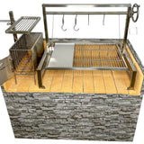 Tagwood BBQ Insert Style Argentine Santa Maria Wood Fire & Charcoal Gaucho Grill without firebricks | BBQ09SS -