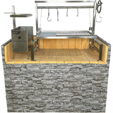 Tagwood BBQ Insert Style Argentine Santa Maria Wood Fire & Charcoal Gaucho Grill without firebricks | BBQ09SS -
