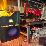 Tagwood BBQ Insert Style Argentine Santa Maria Wood Fire & Charcoal Gaucho Grill without firebricks | BBQ09SS -