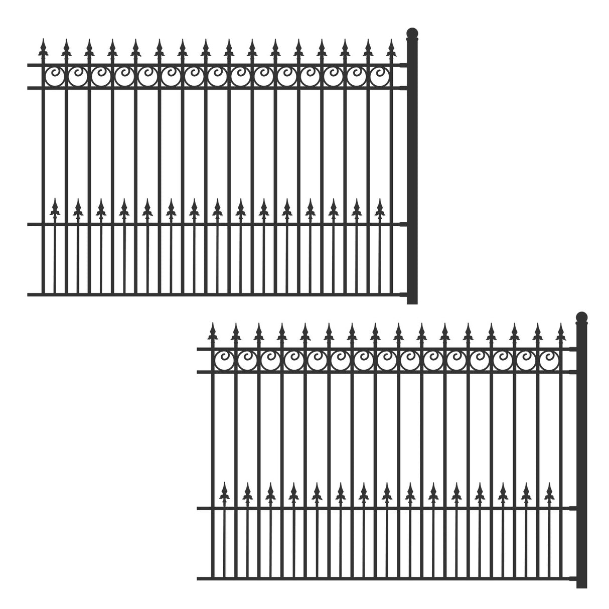 Aleko 2-Panel Fence Kit – PRAGUE Style – 8x5 ft. Each