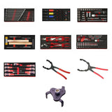 Boxo Pro Series | 28" 3-Drawer Flip-Top Service Cart with Quick Service Master Tool Set