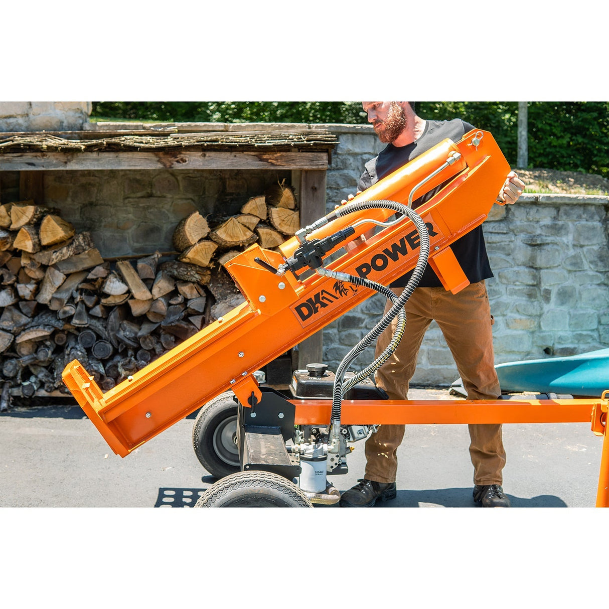 Detail K2 32 Ton Horizontal/Vertical Hydraulic Gas Log Splitter-OPS232