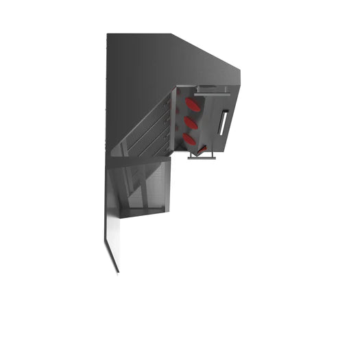 FORNO Savona 60" 1200 CFM Wall Mount Range Hood with Backsplash, Warming Lamp and Shelf, FRHWM5029-60HB