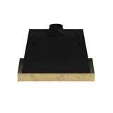 FORNO Vittorio 36" 600 CFM Wall Mount Range Hood in Black and Antique Brass Trim with Remote Control, FRHWM5078-36BLK